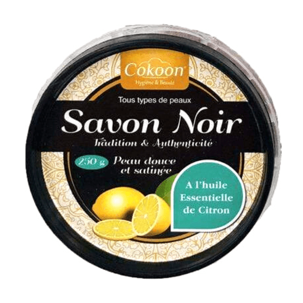 Savon Noir naturel à l’Huile essentielles de Citron 250g – Cokoon