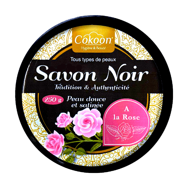 Savon Noir naturel à la Rose 250g - Cokoon