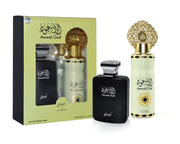 Coffret Parfum d'Orient – Awwal Oud – My Perfumes Dubaï – eau de parfum  100ml & brume corps 200ml