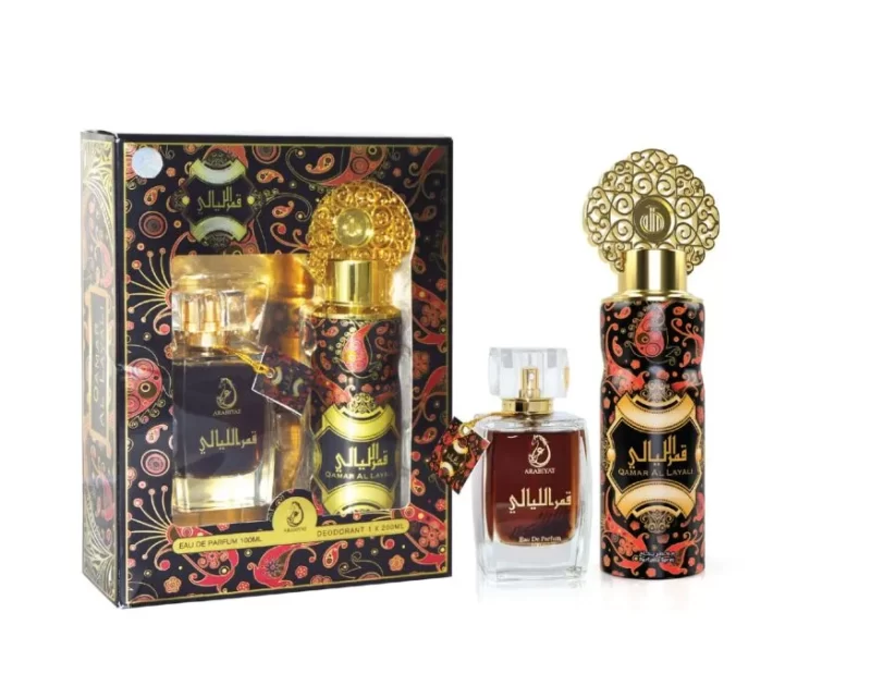 Coffret Parfum d'Orient - Qamar Al Layl - My Perfumes Dubaï - eau de parfum 100ml & brume corps 200ml (Copie)