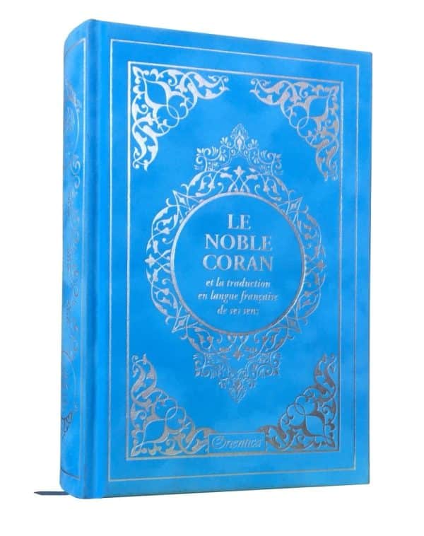 Coran velours bleu ciel