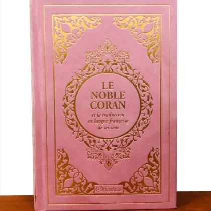 Coran velours rose pâle