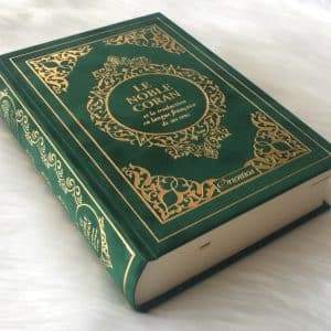 Coran velours vert et doré