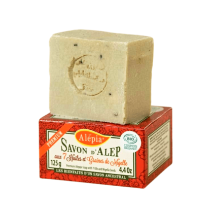 Savon d'Alep Premium aux 7 Huiles & Nigelle - Alépia