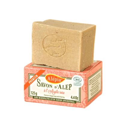 Savon d'Alep Prenium à l'argile rose - Alepia