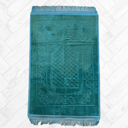 Tapis de Prière Bleu Turquoise, (Ultra Doux Ultra Épais ) , anti-dérapant XXL