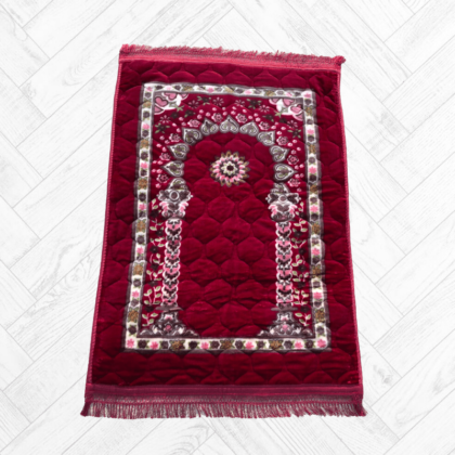 Tapis de Prière ultra-doux-ultra-épais  Rouge-antidérapant-double épaisseur xxl