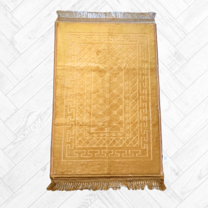 Tapis de Prière Ultra Doux /Ultra Épais  Jaune, anti-dérapant XXL