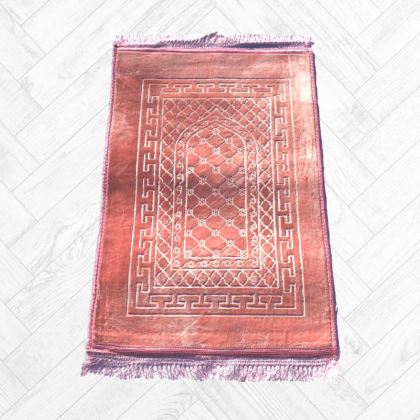Tapis de Prière (épais et doux) Vieux Rose antidérapant