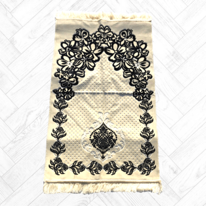 Tapis de Prière blanc cassé import Turquie modèle ayman