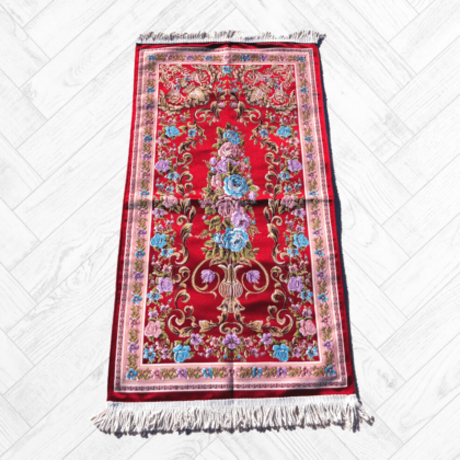 Tapis de Prière de luxe rouge brodé modèle Lattakia