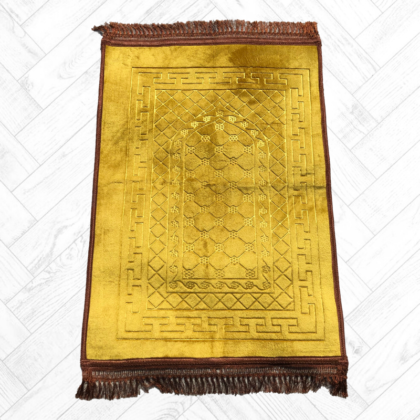Tapis de Prière (épais et doux) Jaune or antidérapant