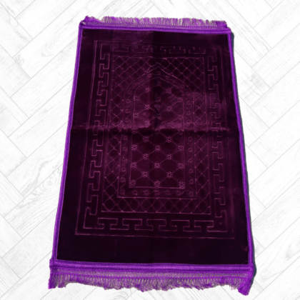 Tapis de Prière (épais et doux)  Violet sombre antidérapant