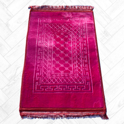 Tapis de Prière (épais et doux) antidérapant Rose fuchsia xxl
