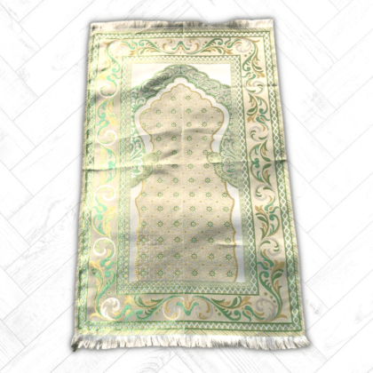 Tapis de Prière modèle Usman import Turquie Vert Clair
