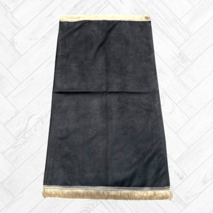 Tapis de Prière Ottoman unicolore Noir import Turquie