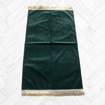 Tapis de Prière Ottoman unicolore Vert sapin import Turquie
