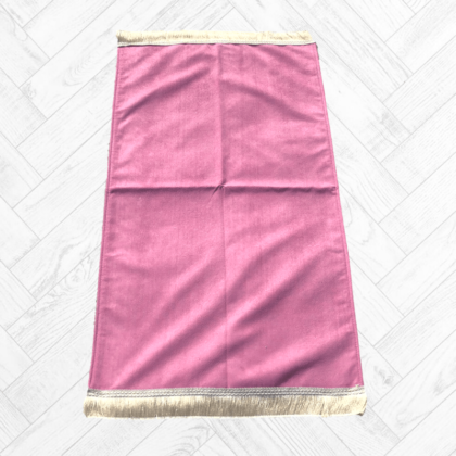 Tapis de Prière type Ottoman unicolore rose import Turquie
