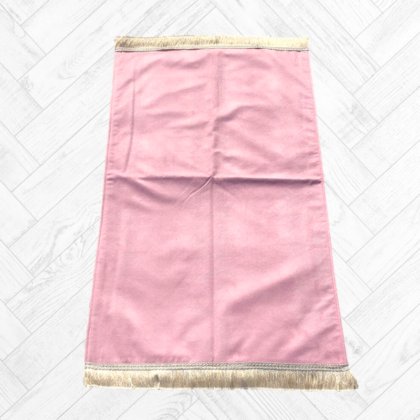 Tapis de Prière type Ottoman unicolore rose pâle import Turquie