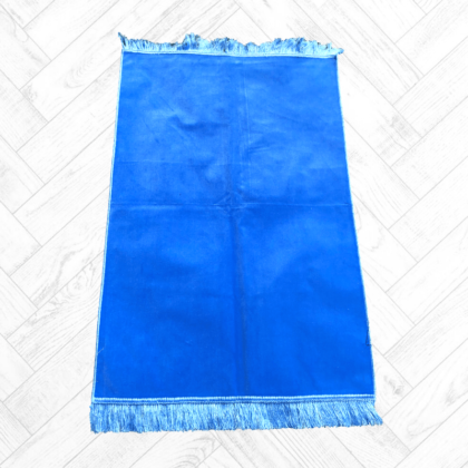 Tapis de Prière doux velours de luxe import Turquie Bleu