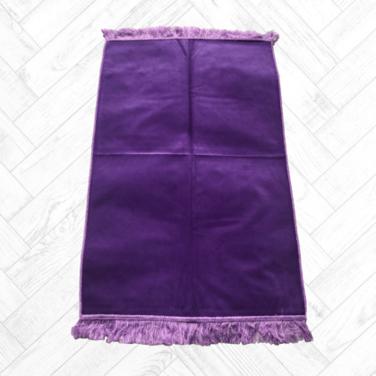 Tapis de Prière doux velours de luxe import Turquie violet foncé