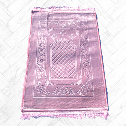 Tapis de Prière (épais et doux) Rose clair antidérapant