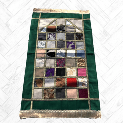 Tapis de Prière ottoman a carreaux bordure verte import Turquie (1)