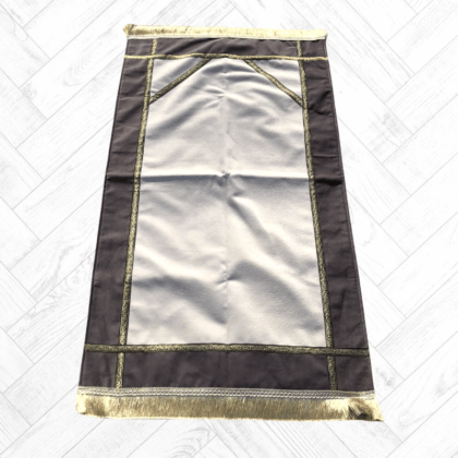 Tapis de Prière Ottoman Bicolore Blanc écru Gris - import Turquie