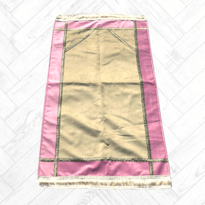 Tapis de Prière Ottoman Bicolore Jaune Rose - import Turquie