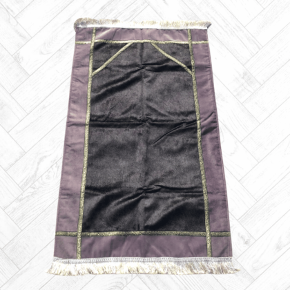Tapis de Prière Ottoman Bicolore Noir Gris - import Turquie