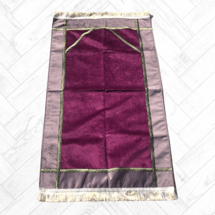 Tapis de Prière Ottoman Bicolore Violet Gris - import Turquie