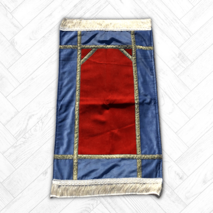 Tapis Prière Enfants - Ottoman - Bleu et Rouge