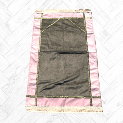 Tapis de Prière Ottoman Bicolore Noir Rose - import Turquie