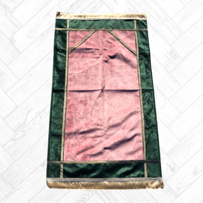 Tapis de Prière Ottoman Bicolore Rose Vert - import Turquie