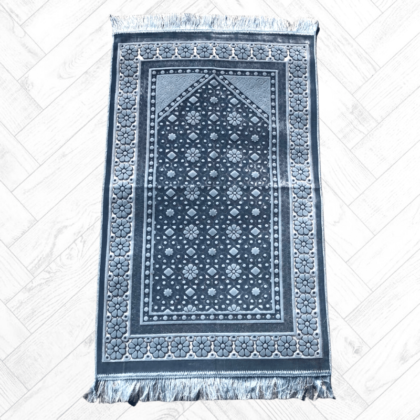 Tapis de Prière doux Flocon luxe Bleu ( import turquie)