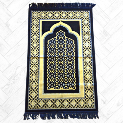 Tapis de Prière modèle Adana (import turquie ) bleu foncé
