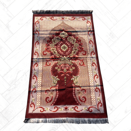 Tapis de Prière modèle Usman import Turquie Rouge