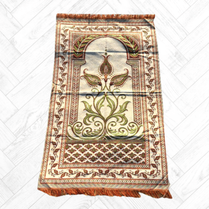 Tapis de Prière modèle Zeyneb import Turquie Orange
