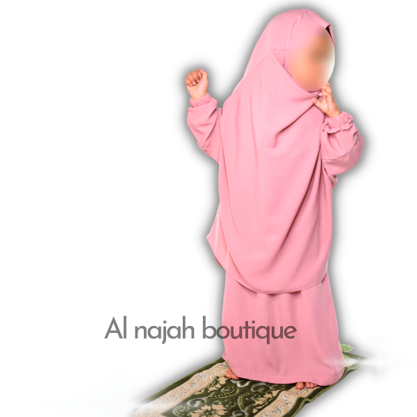 Jilbab fillette Na3im couleur Rose