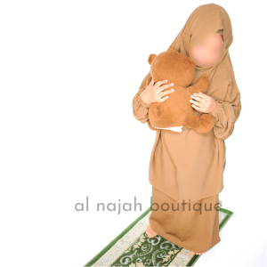 Jilbab fillette Nai3m couleur Camel (2)