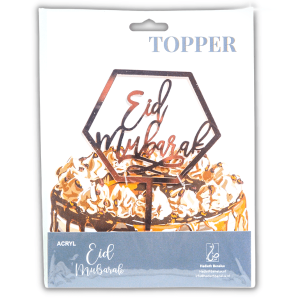Topper - Décoration pour Gâteaux Eid Mubarak - Rose