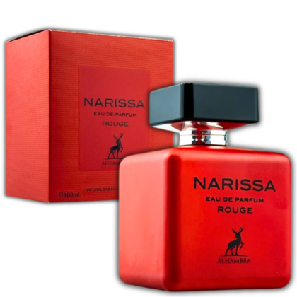 Narissa Rouge de Maison Alhambra est un parfum Boisé Floral Musqué pour femme. Narissa Rouge a été lancé en 2022. Les notes de tête sont Iris et Rose de Bulgarie; les notes de coeur sont Musc, Tubéreuse et Fleur d'oranger; les notes de fond sont Fève de tonka, Vanille, Bois de santal, Vétiver et Cèdre